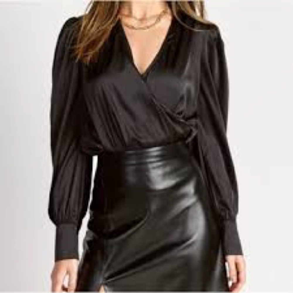 DO+BE Black Wrap Bodysuit